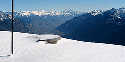 Table panoramique sous la neige